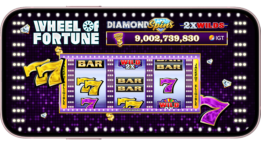 Wheel of Fortune Diamond Spins 2x Wilds Slot Game